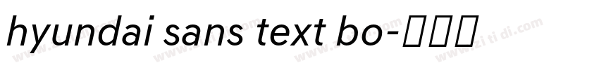 hyundai sans text bo字体转换